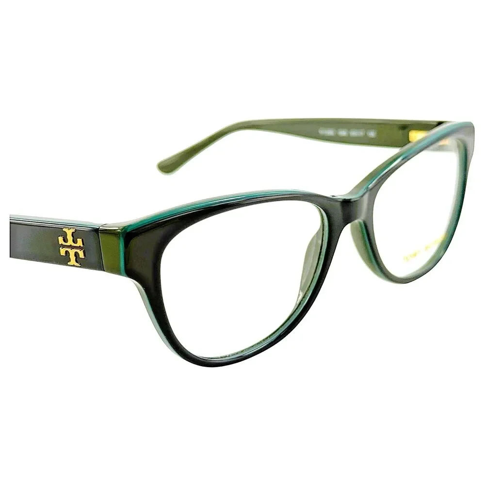 Tory Burch TY2065 Womens Plastic Eyeglass Frame 1598 Navy Turquoise Hunter 53-17
